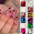 Hearts Nail Art Mylars Grid