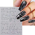 Holographic Silver Alphabet Nail Art Sticker Sheet