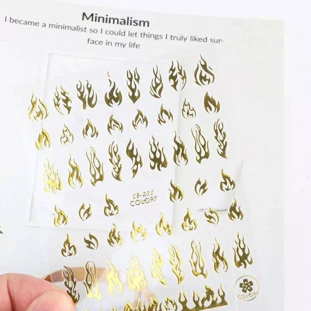 Hot Rod Flames Nail Art Stickers (CB - 205)