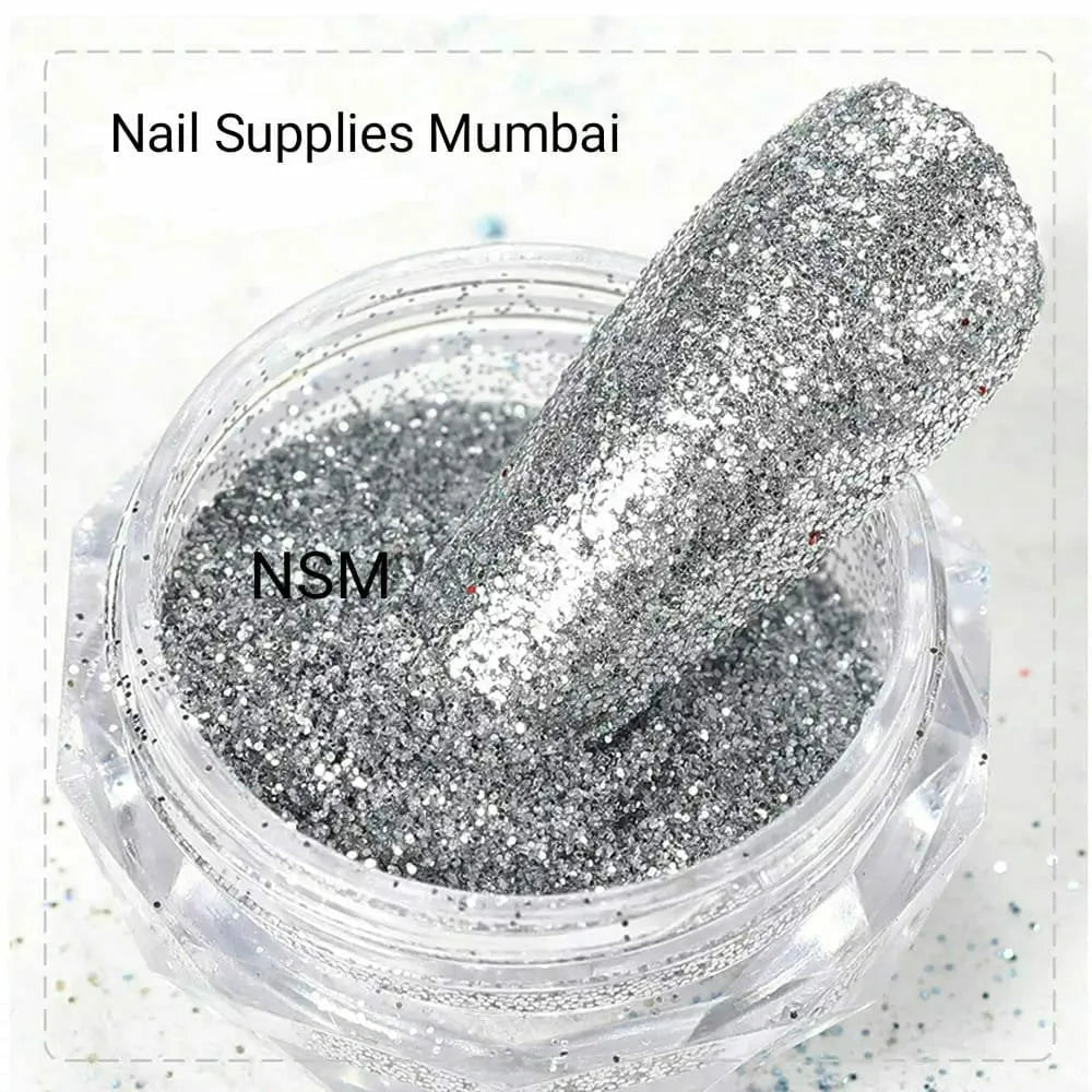 Silver Dry Glitter Jar (Medium Size)