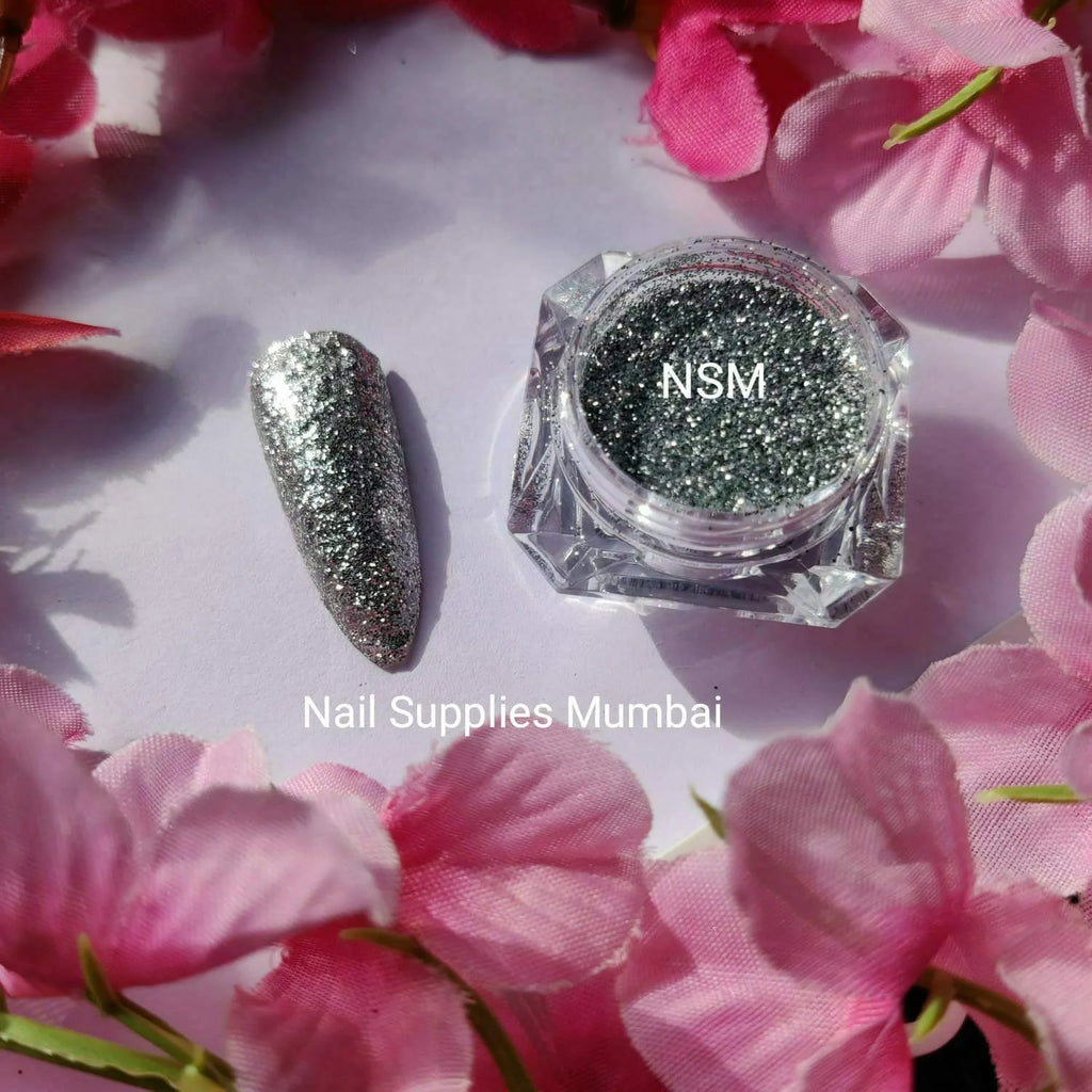 Silver Dry Glitter Jar (Medium Size)