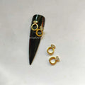 Engagement Or Wedding Ring Nail Charms (Pack Of 2 Pc)