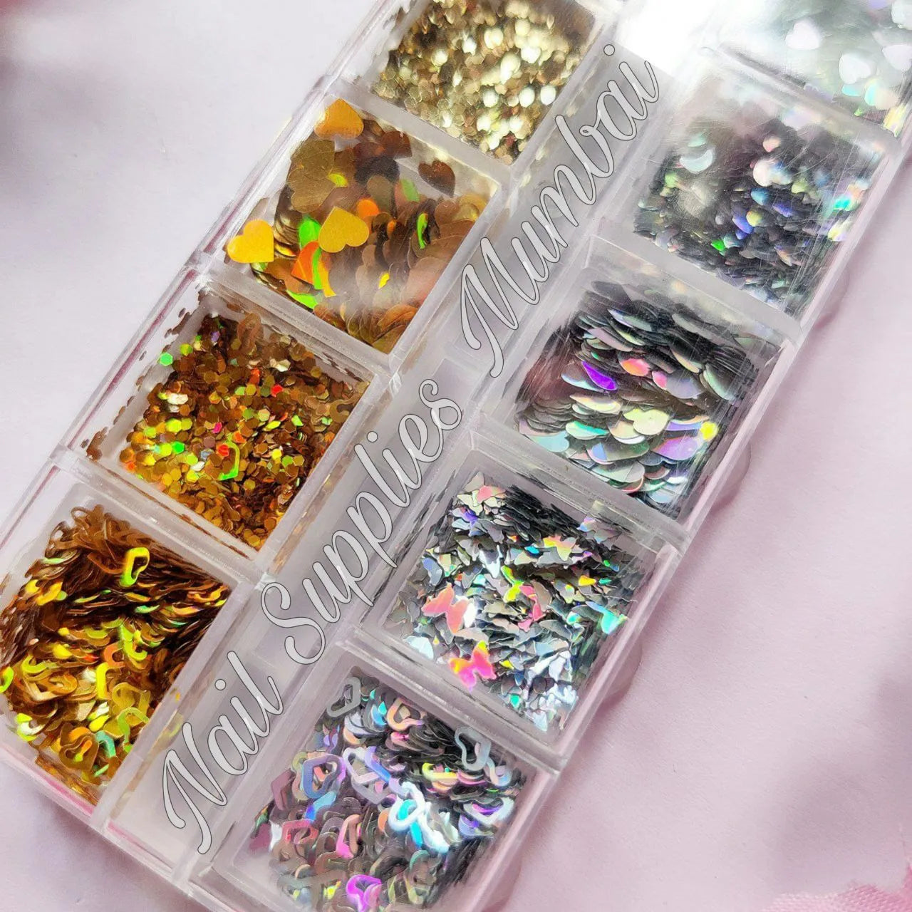 Gold And Silver Holographic Mylars Grid