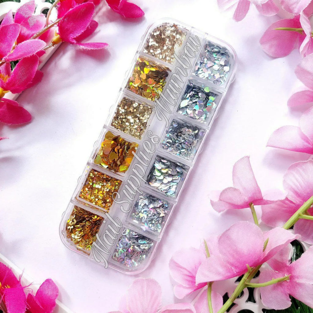 Gold And Silver Holographic Mylars Grid