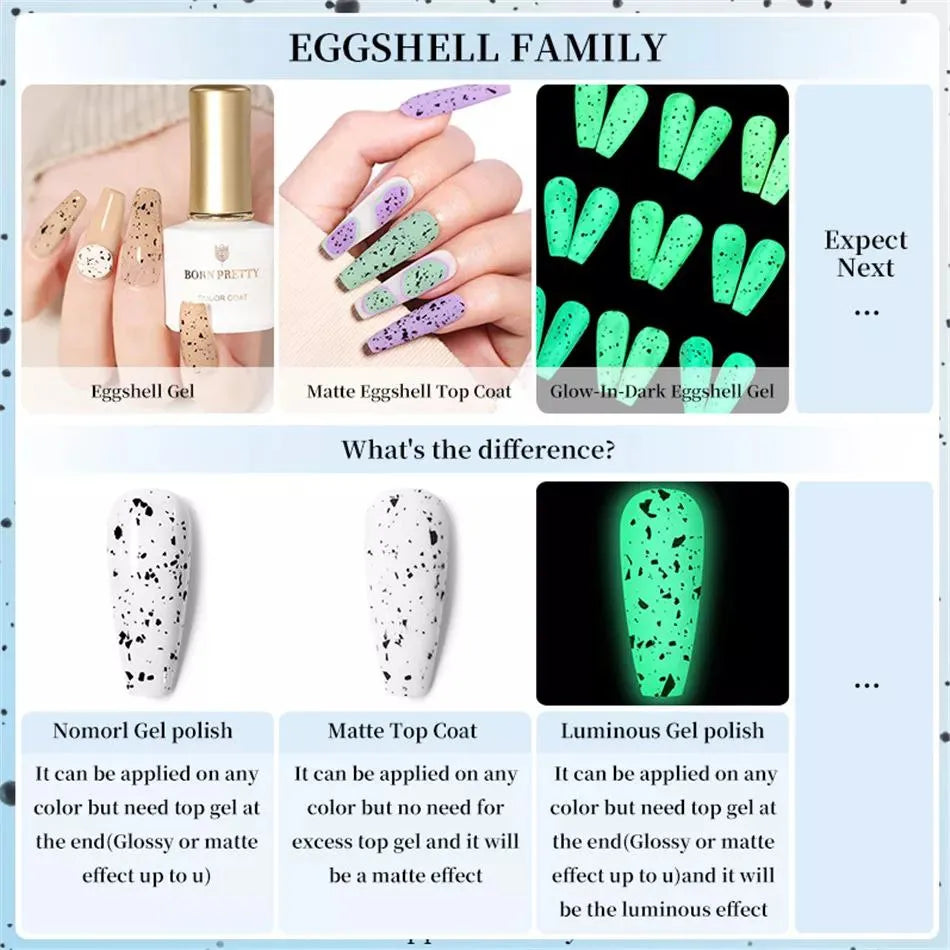 Born Pretty Glow In The Dark Eggshell Luminous Gel Polish (7ml)