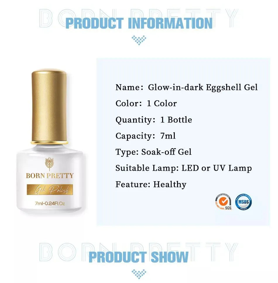 Born Pretty Glow In The Dark Eggshell Luminous Gel Polish (7ml)