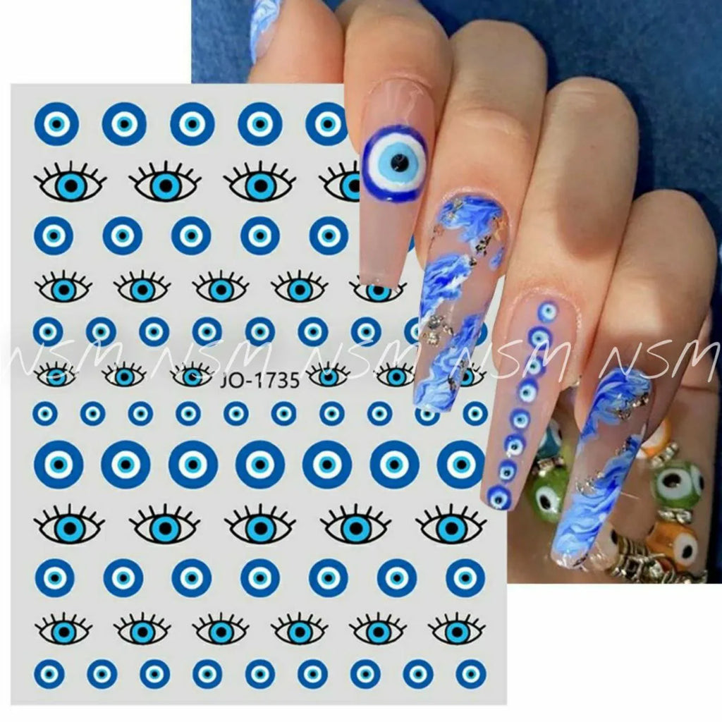 Evil Eyes Blue Sticker Sheets (JO - 1735)