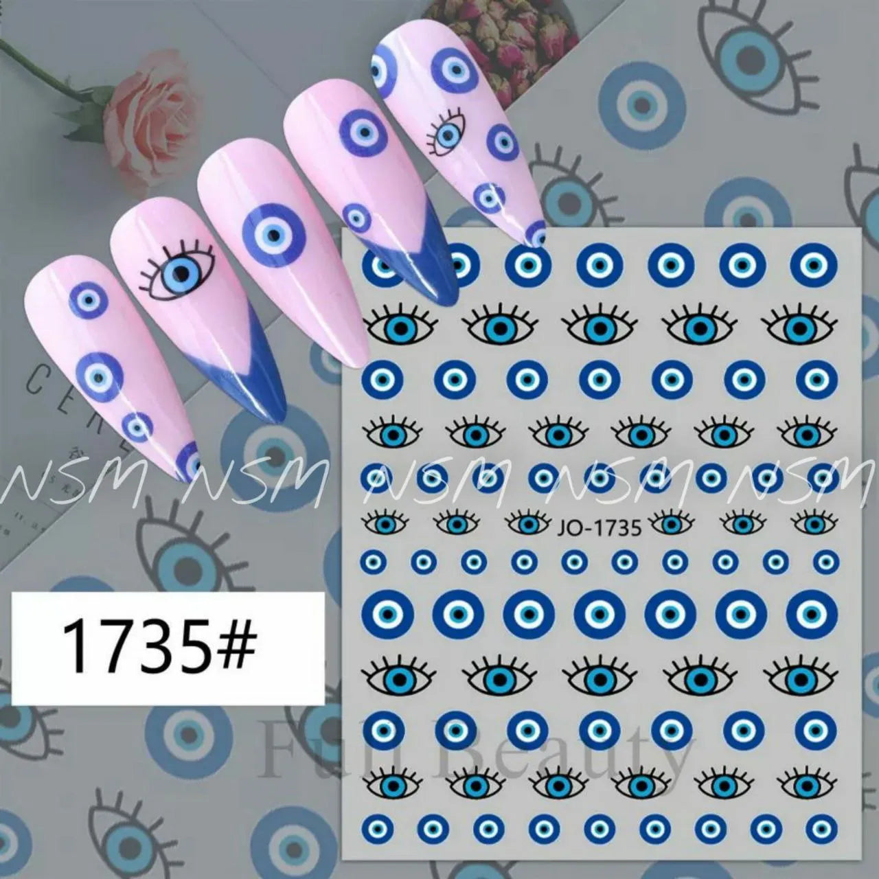 Evil Eyes Blue Sticker Sheets (JO - 1735)