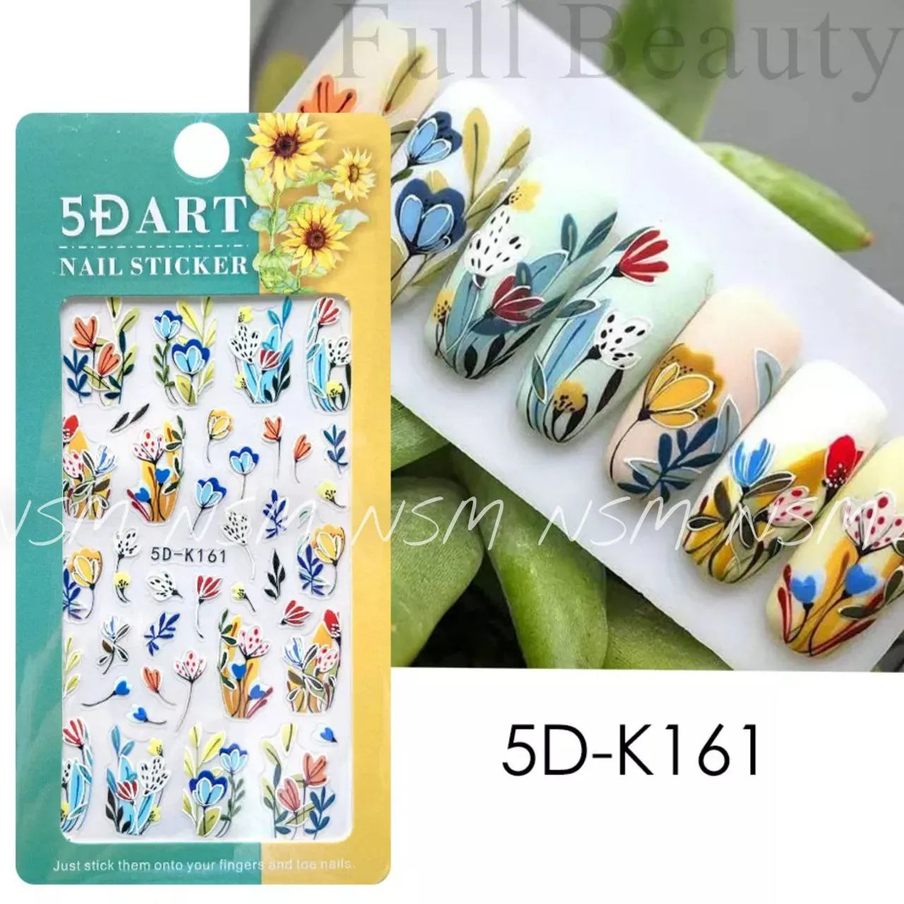 Multicolor Floral 5D Sticker Sheets