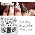 Snakes And Floral Stamping Plate By Nicole Diary (125)