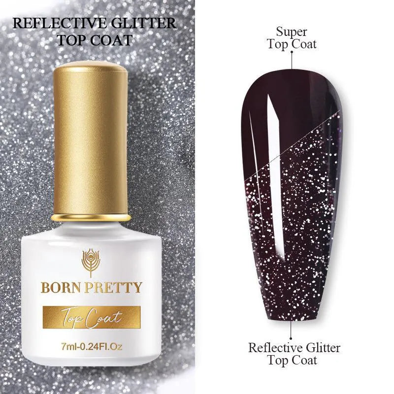 Born Pretty Reflective Glitter Top Coat Gel (7ml)