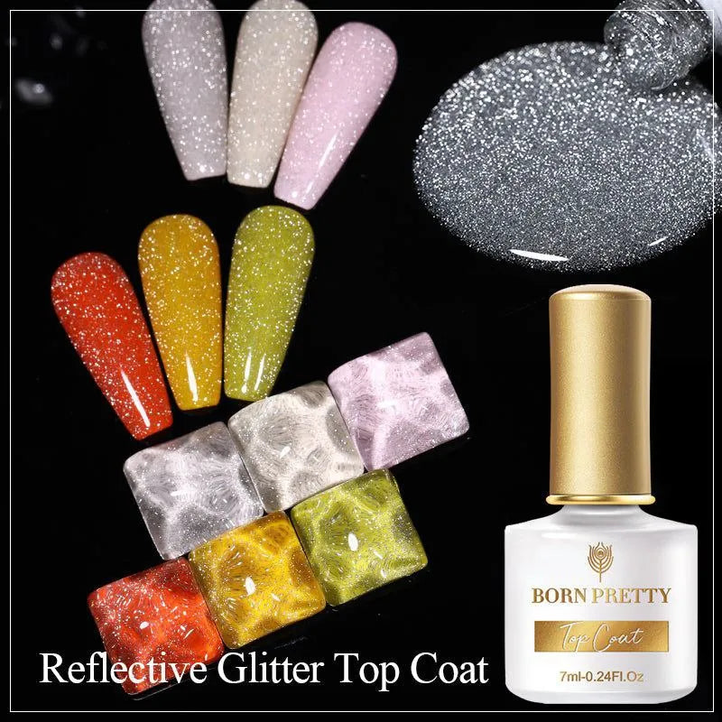 Born Pretty Reflective Glitter Top Coat Gel (7ml)