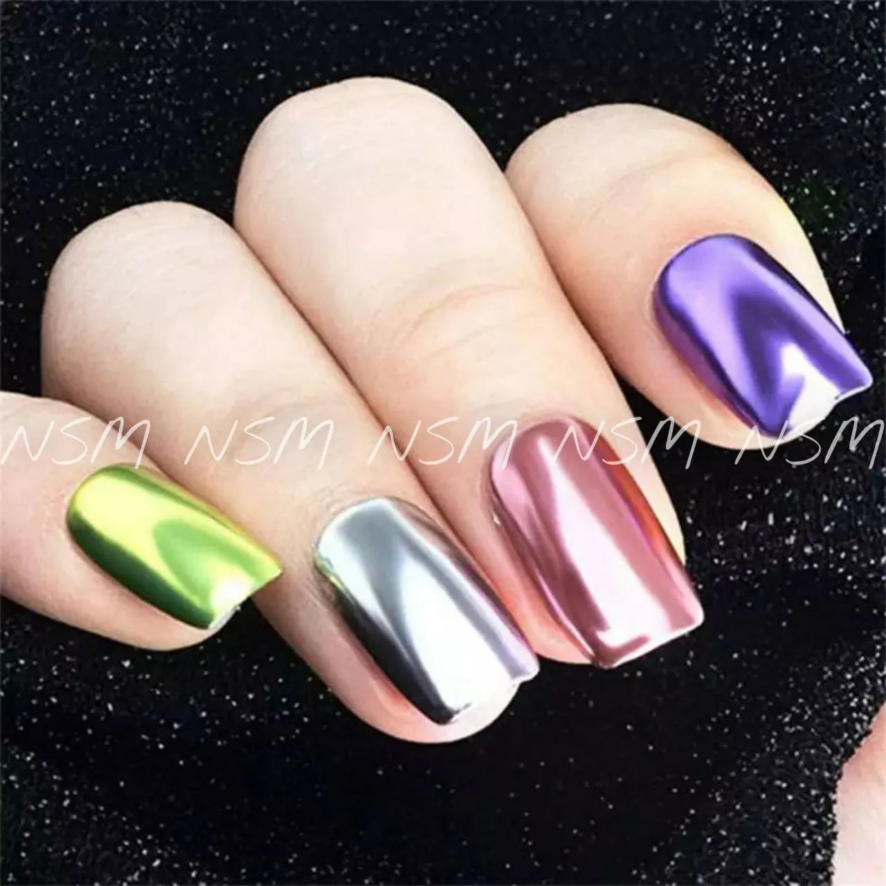 Metallic Chrome Powder (Set Of 10 Vibrant Colors)