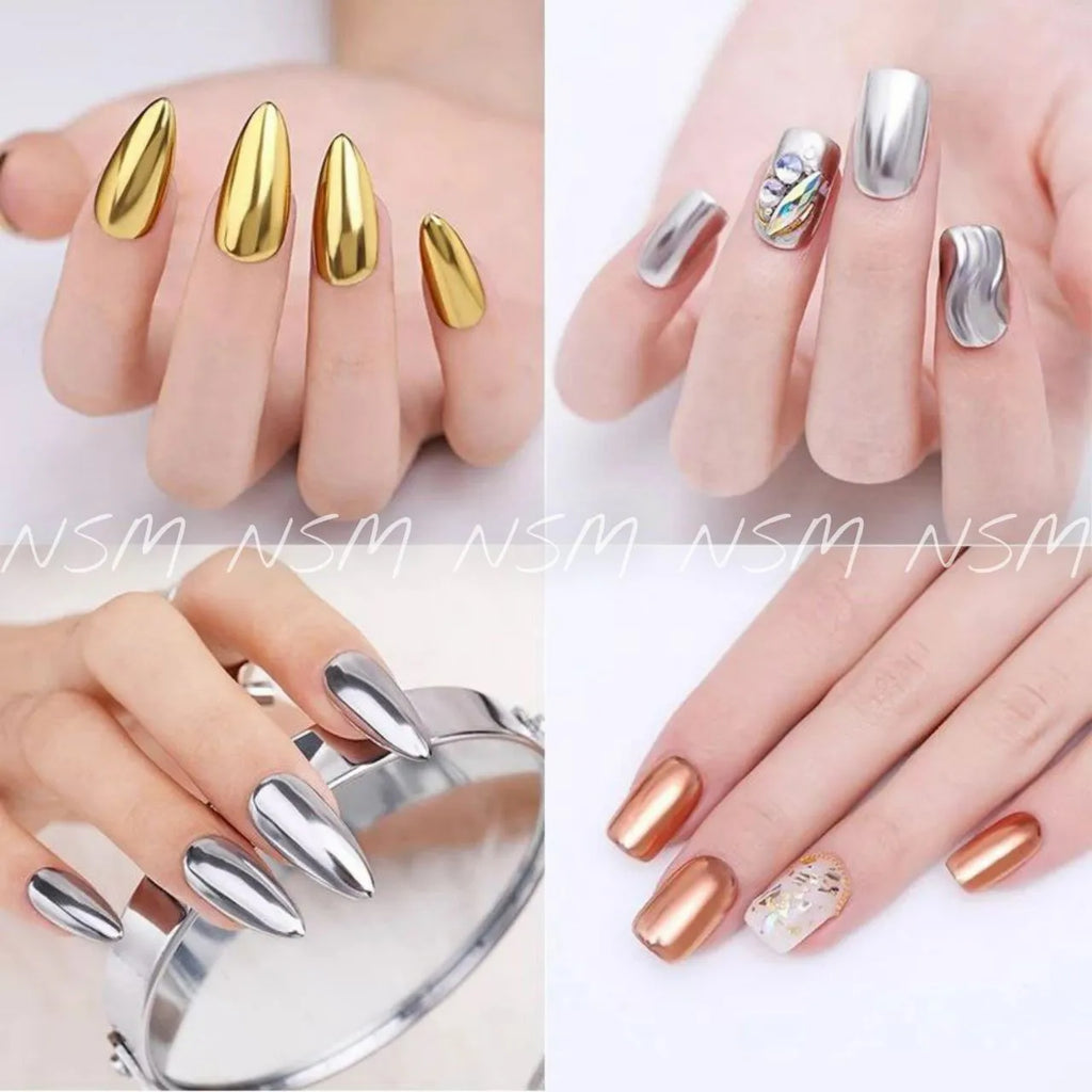 Metallic Chrome Powder (Set Of 10 Vibrant Colors)