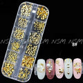 Gold Metal Nail Accessories Grid