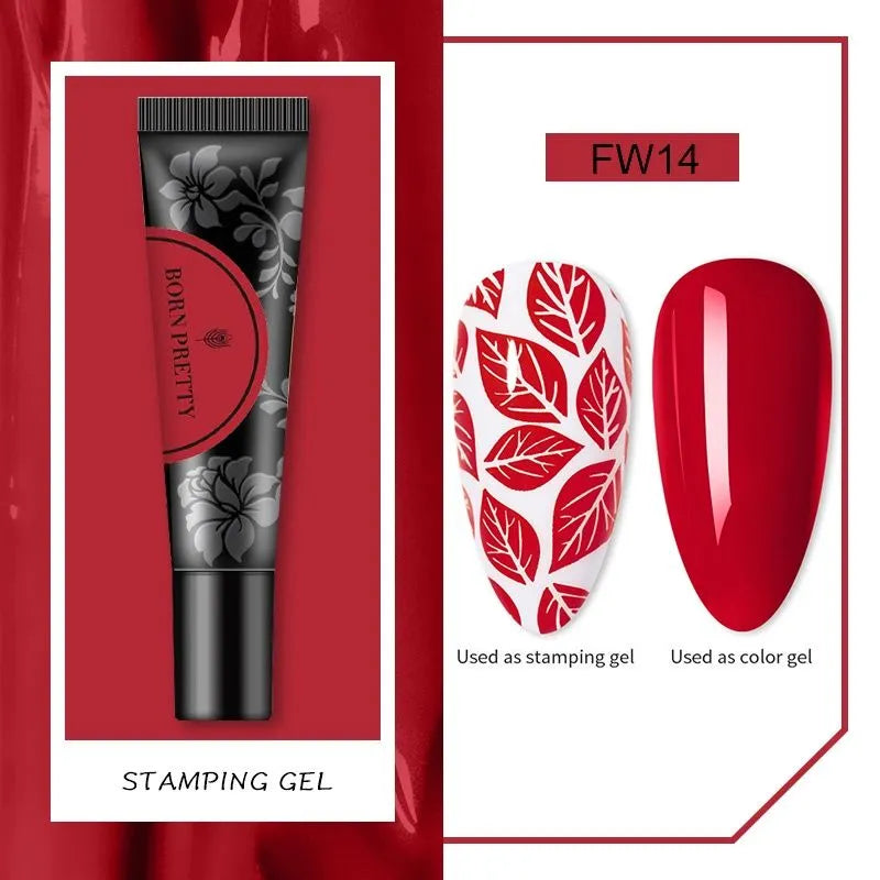 Born Pretty Red Rose Stamping Gel (8ml)
