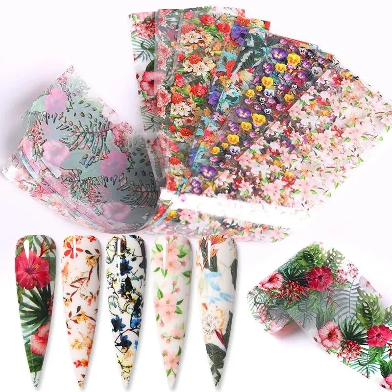 Tropical Leafs and Floral Design Transfer Foil Box