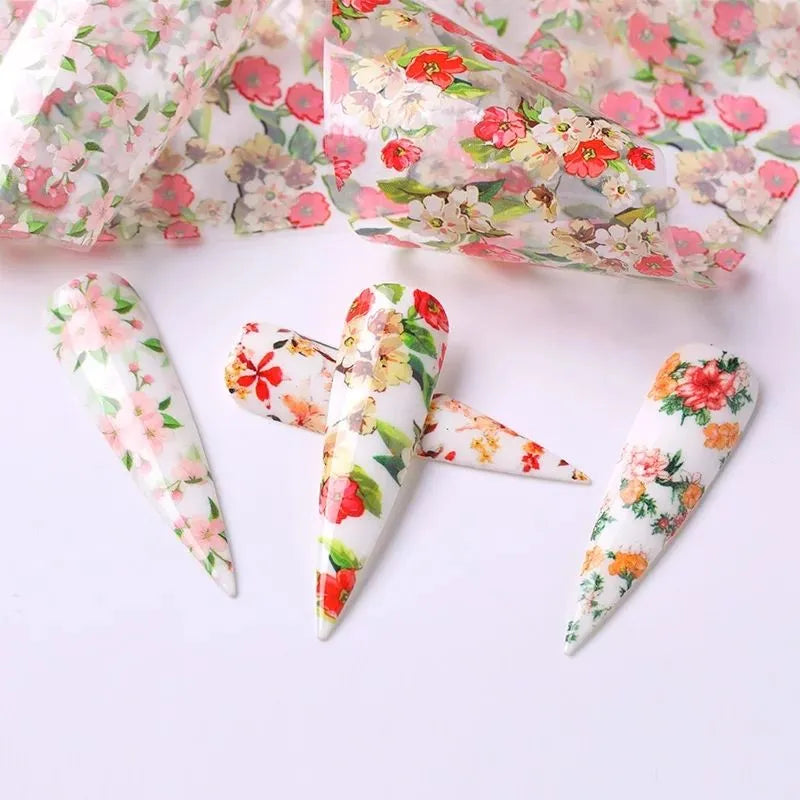 Tropical Leafs and Floral Design Transfer Foil Box