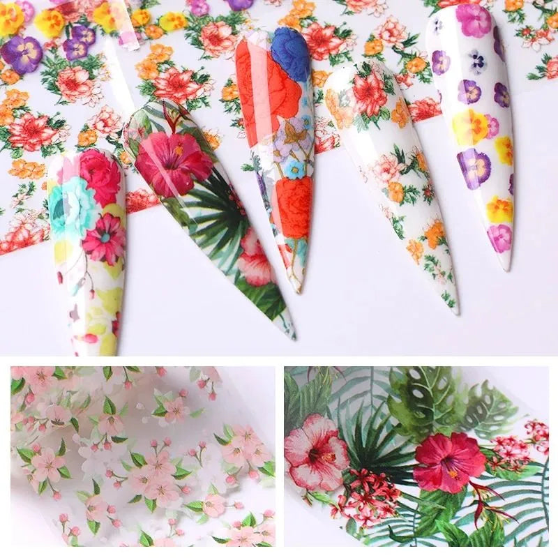 Tropical Leafs and Floral Design Transfer Foil Box