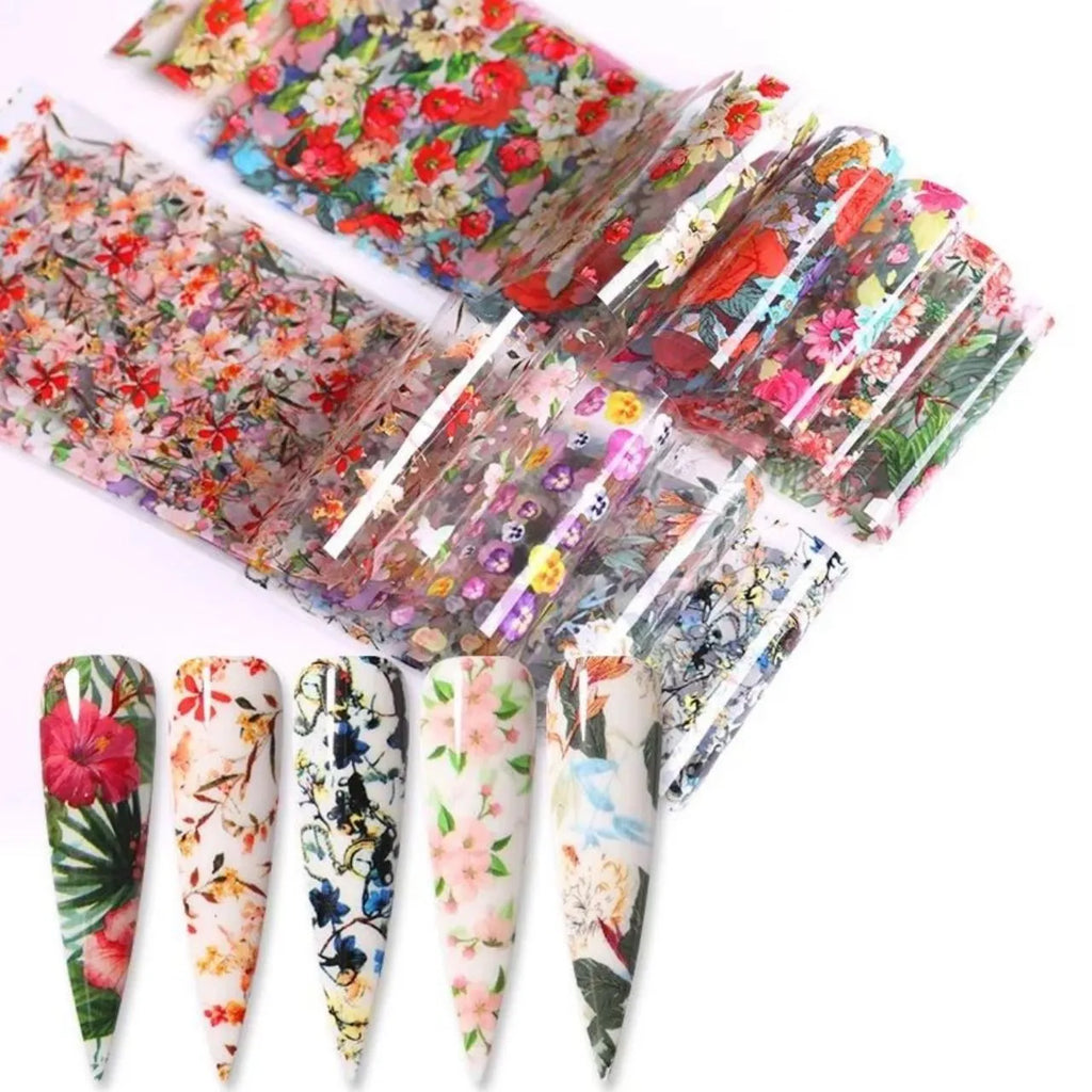 Tropical Leafs and Floral Design Transfer Foil Box