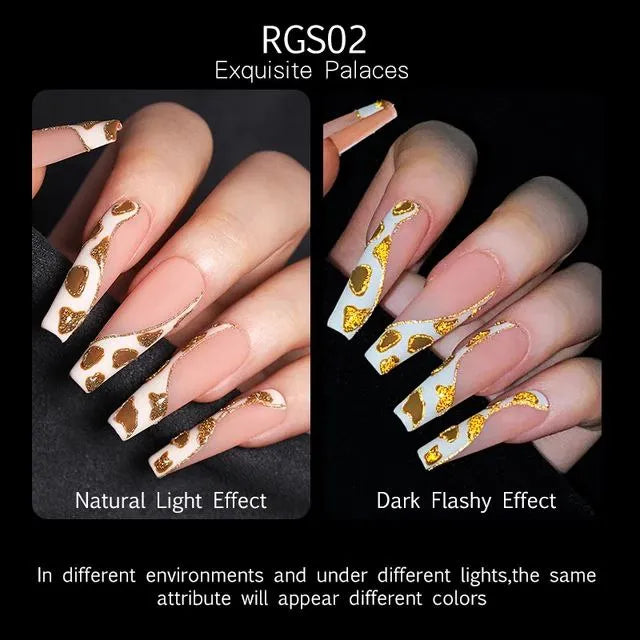 Born Pretty Gold Reflective Glitter Sparkling Effect Spider Nail Gel (5gm)