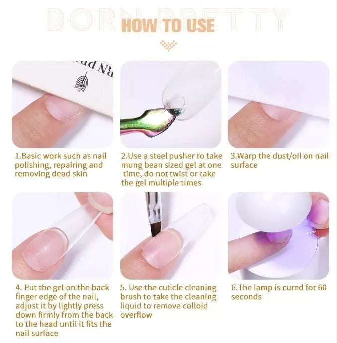 Born Pretty Colorful Solid Nail Tips Gel SN04 (5gm)