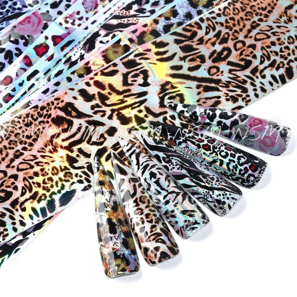 Holographic Laser Leopard And Animal Print Transfer Foil Box