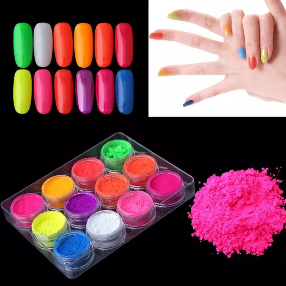 Neon Pigments Powder (Set Of 12)