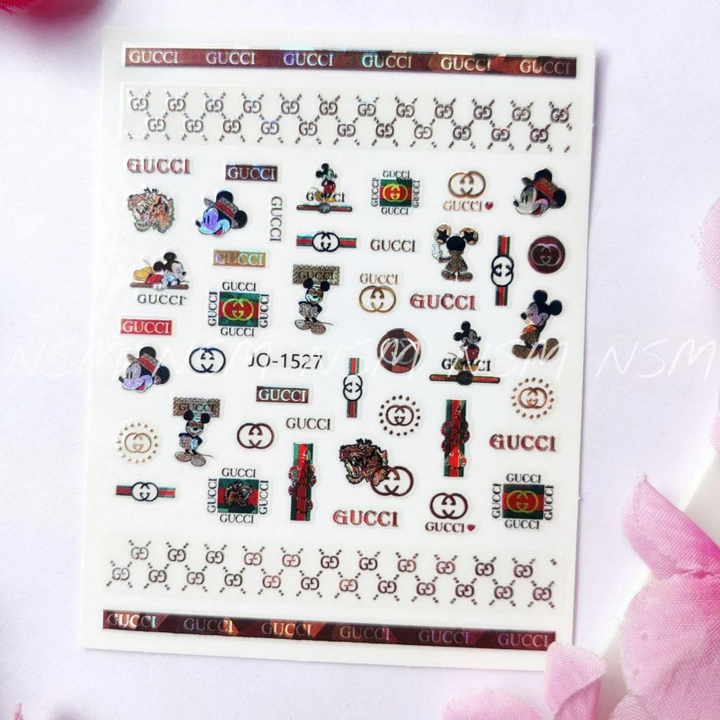 Mickey Mouse And GUCCI Holographic Sticker Sheets