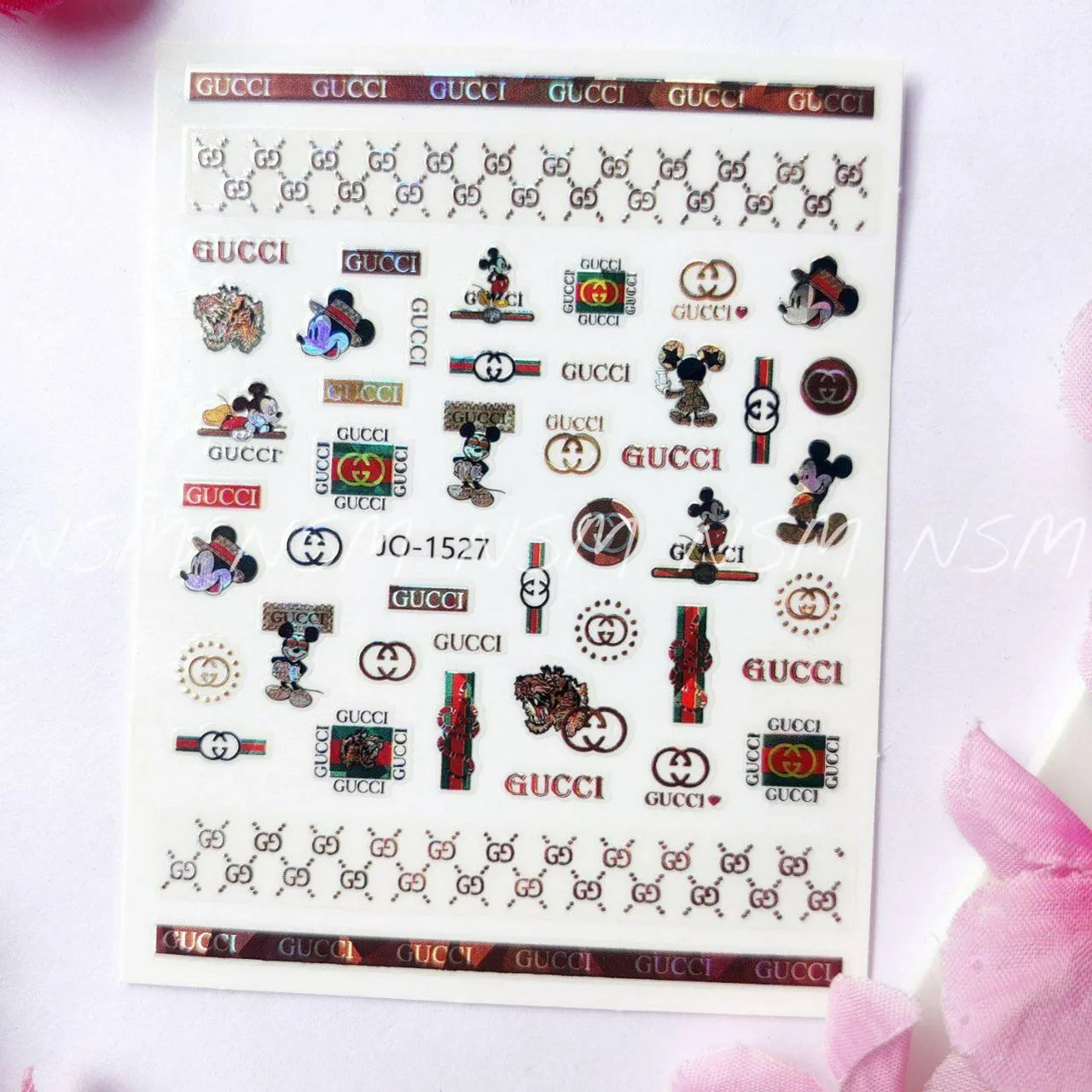 Mickey Mouse And GUCCI Holographic Sticker Sheets