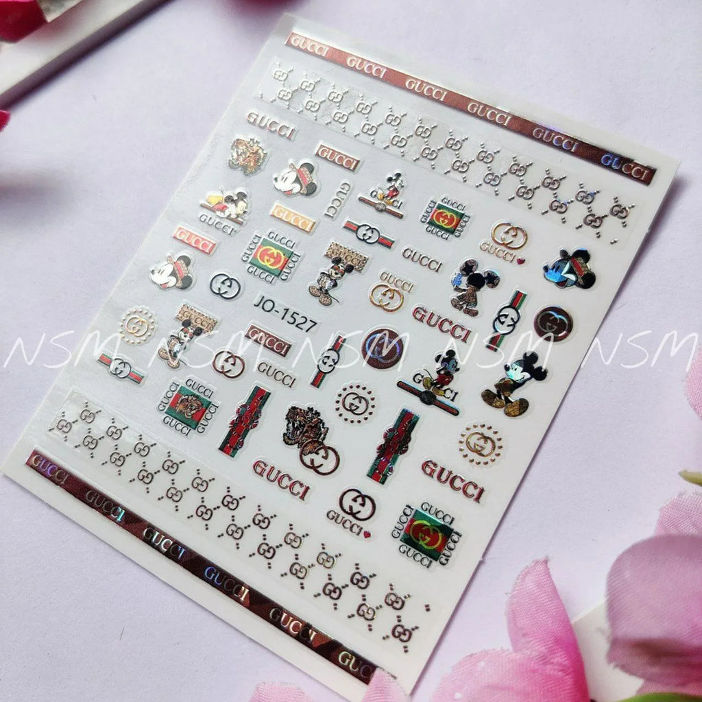 Mickey Mouse And GUCCI Holographic Sticker Sheets