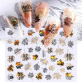 Autumn / Fall / Maple Leaves Golden Holographic Sticker Sheets