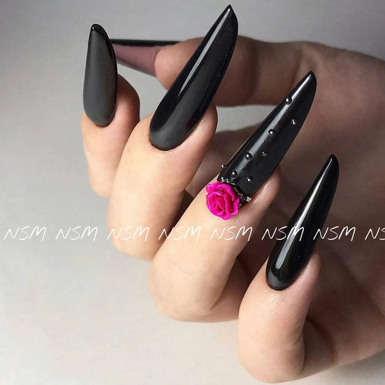 Multi Color Rose Flower Nail Charms