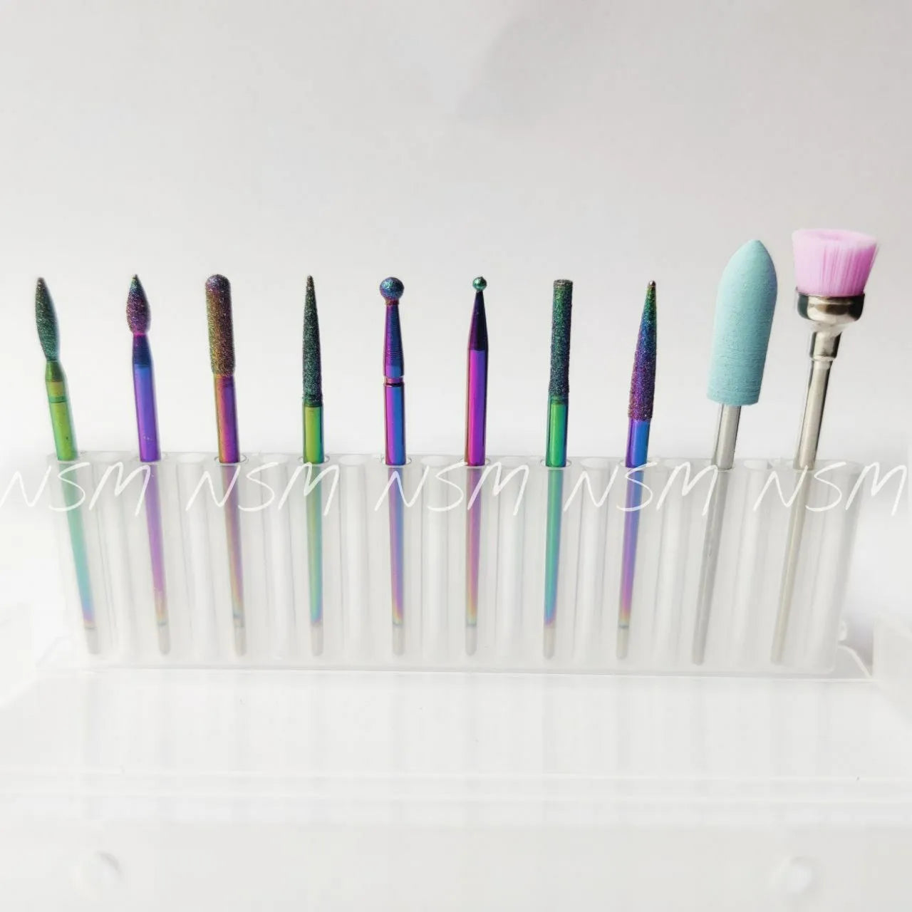 Rainbow Diamond Nail Drill Bits (10 Pcs)
