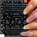 Christmas Themed Silver Holographic Sticker Sheets (DH-191)