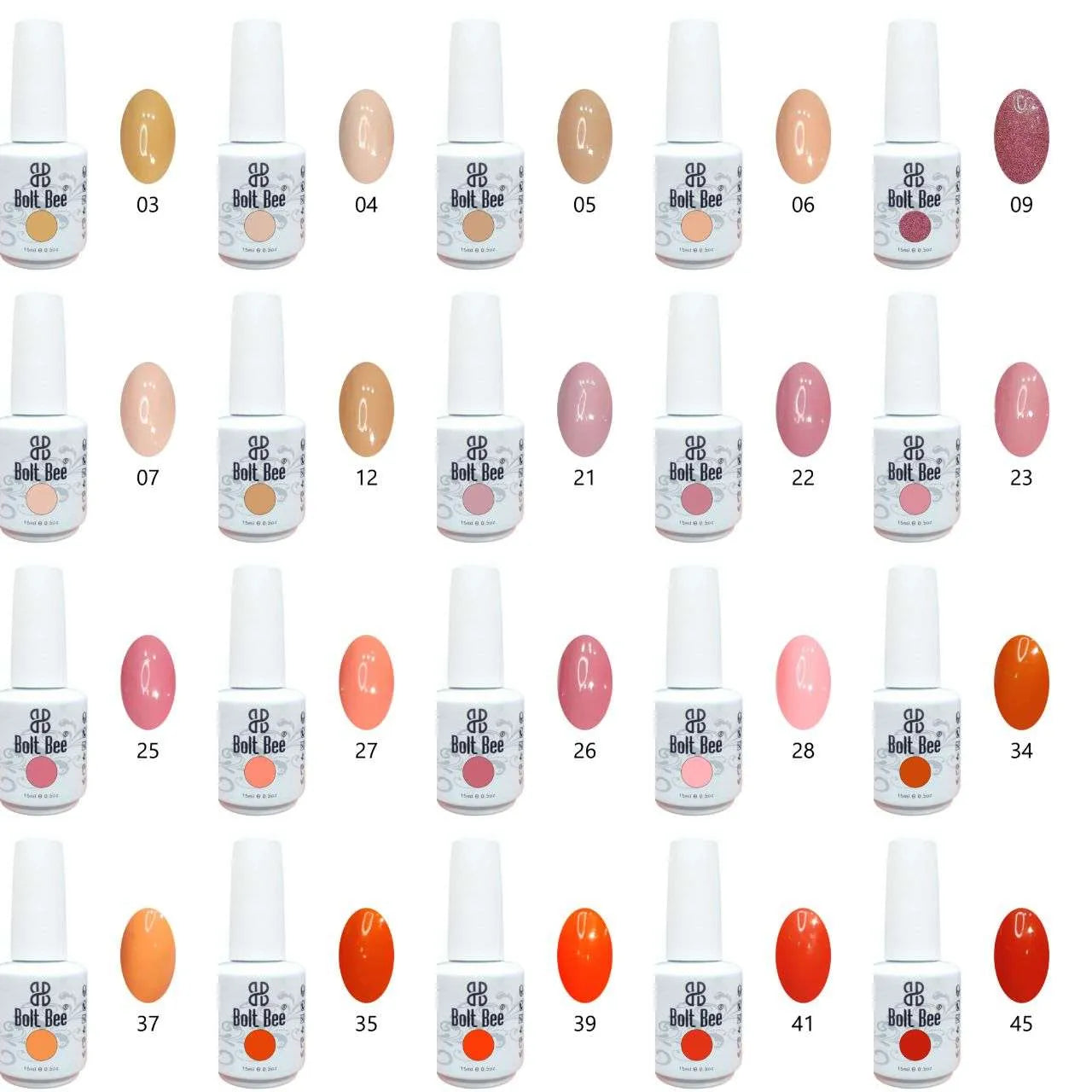 Bolt Bee Gel Polish Round Bottles (15ml)