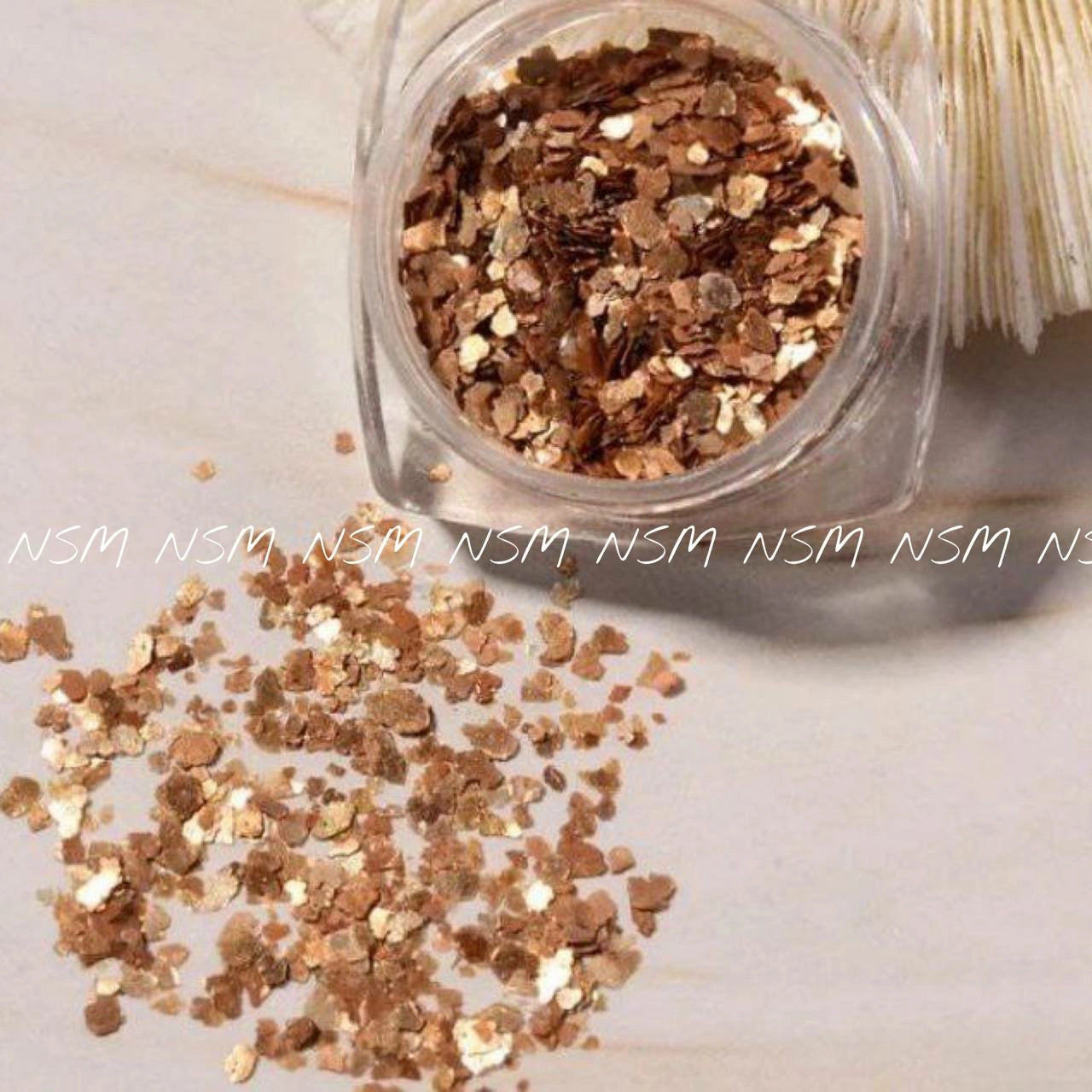 Irregular Mica Marble Shell Flake Mylars (Set Of 6)