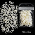Ivory Pearl Bows Nail Charms (Pack of 10 Pcs)