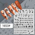 Alphabets Numbers Symbols And Abstracts Nail Stickers (JO-1653)