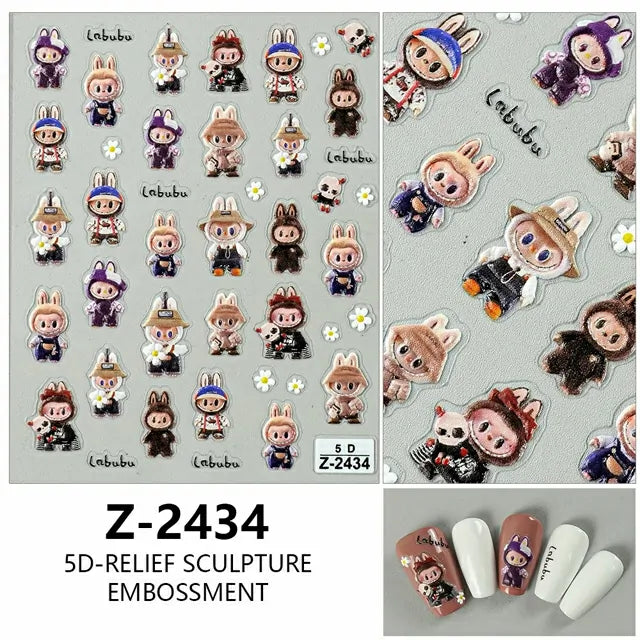 Labubu 5D Nail Stickers (Z-2434)