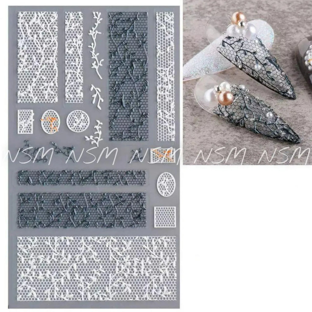 Lace And Vines Print 5D Sticker Sheets