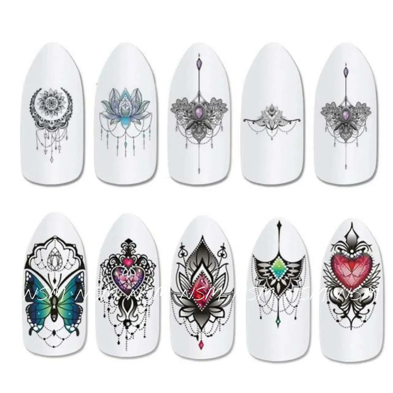 Lace Art Water Decal Sticker Sheets (WG4202)