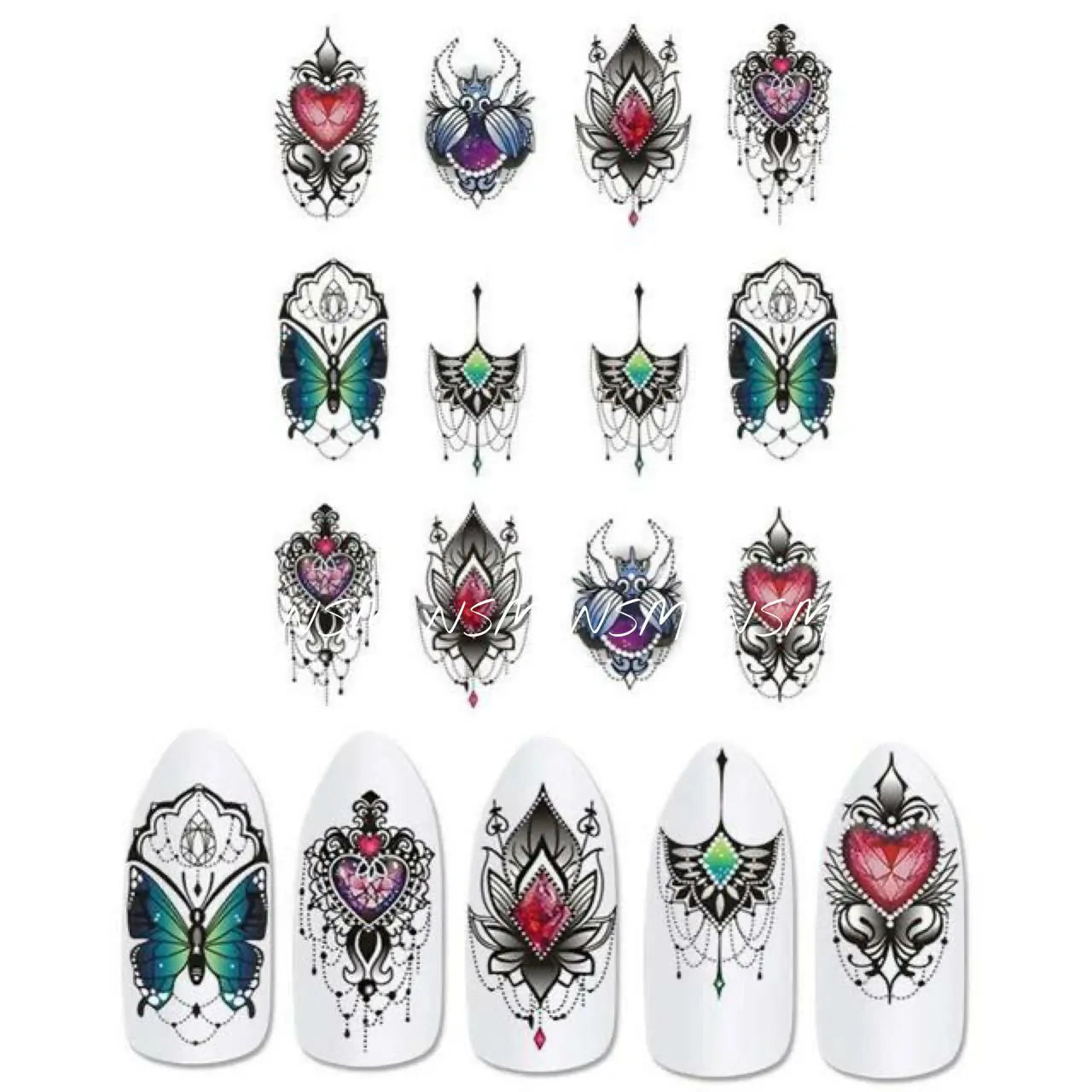 Lace Art Water Decal Sticker Sheets (WG4202)