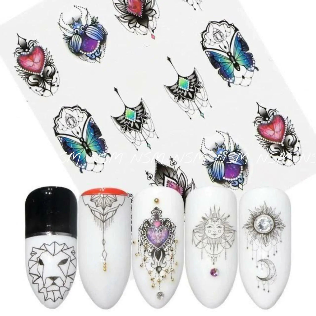 Lace Art Water Decal Sticker Sheets (WG4202)