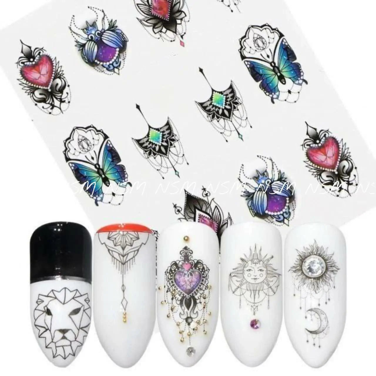 Lace Art Water Decal Sticker Sheets (WG4202)