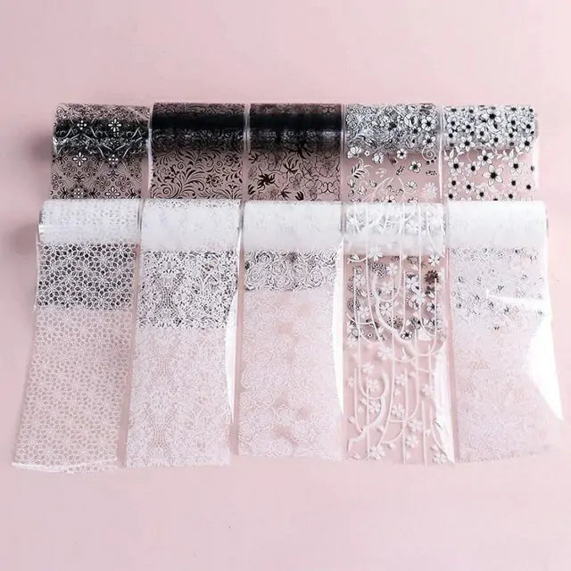Lace Flower Print Transfer Foil Box