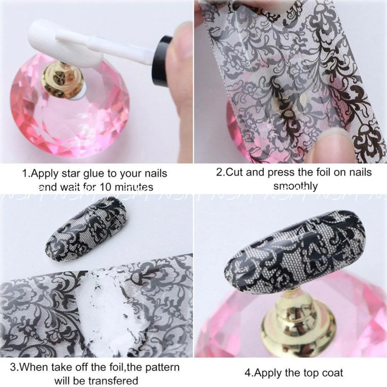 Leopard and Marble Print Transfer Foil Without Box (Set Of 10)