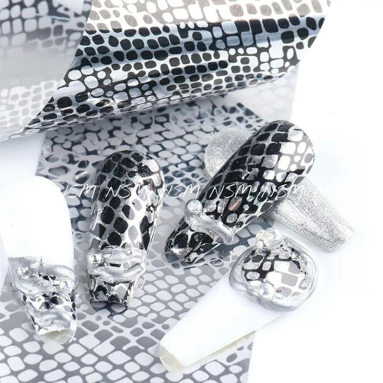 Leopard and Marble Print Transfer Foil Without Box (Set Of 10)