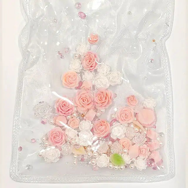 Light Pink Rose Pearl Nail Charms Pack