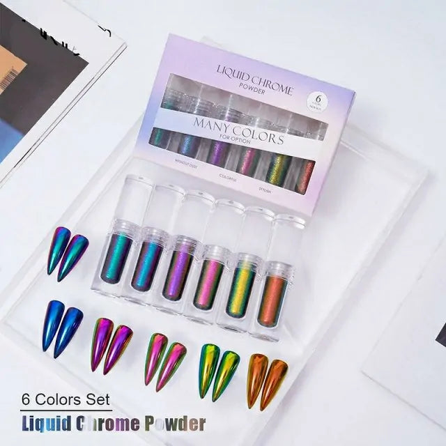 Liquid Chrome Powder (Set Of 6 Colors)